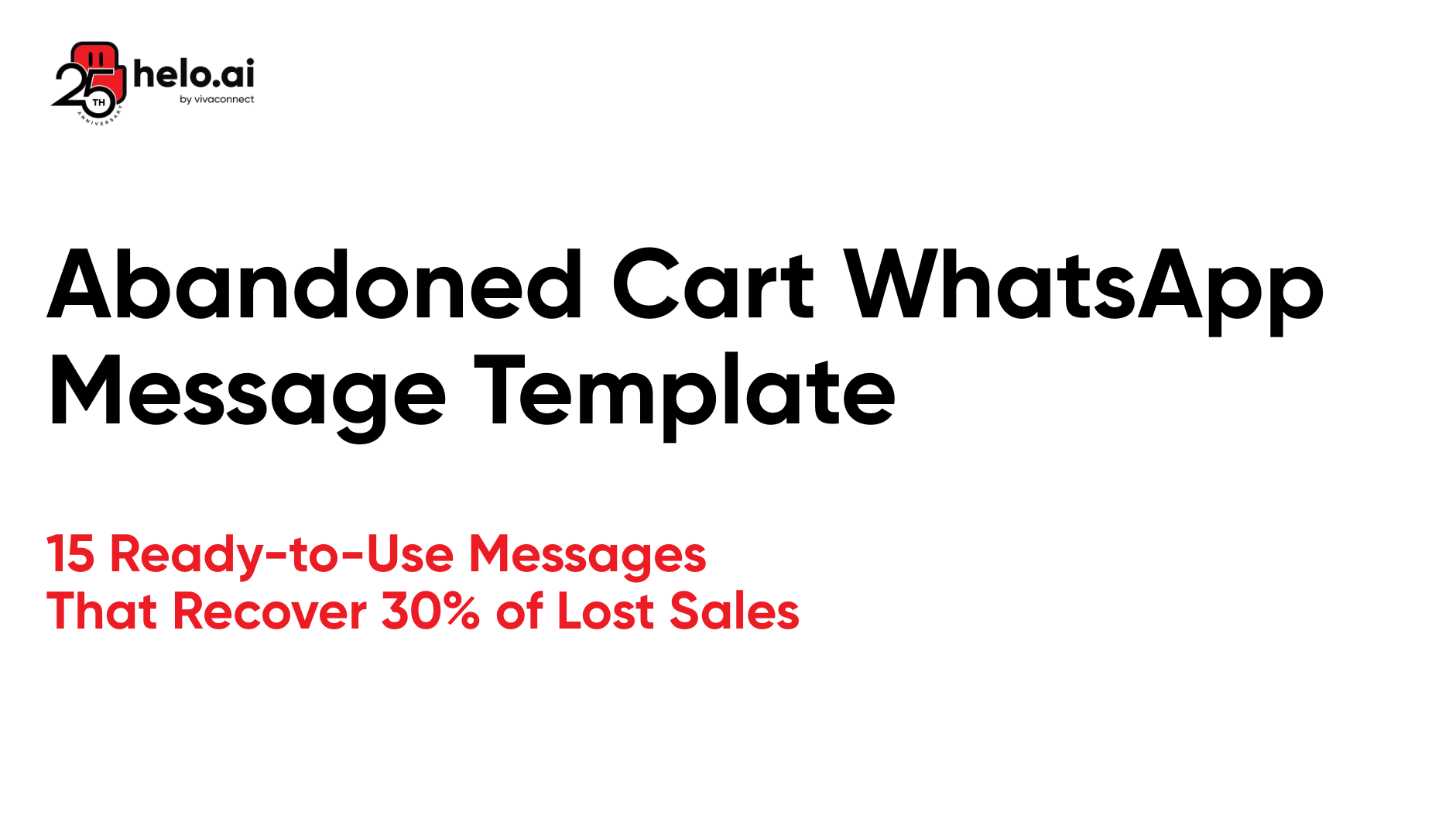 Abandoned Cart WhatsApp Message Template