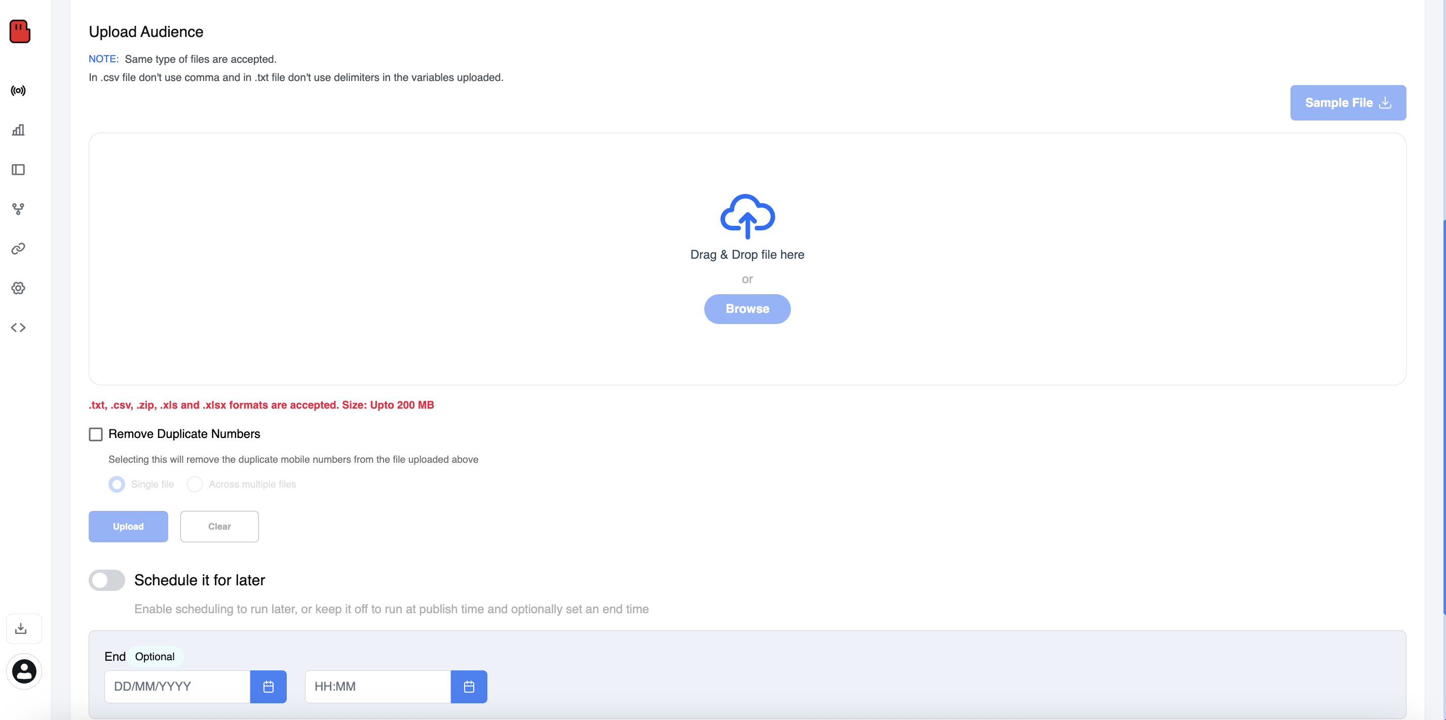 Upload Your Audience File