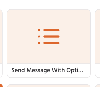 Add Interactive Options in Chat Flow