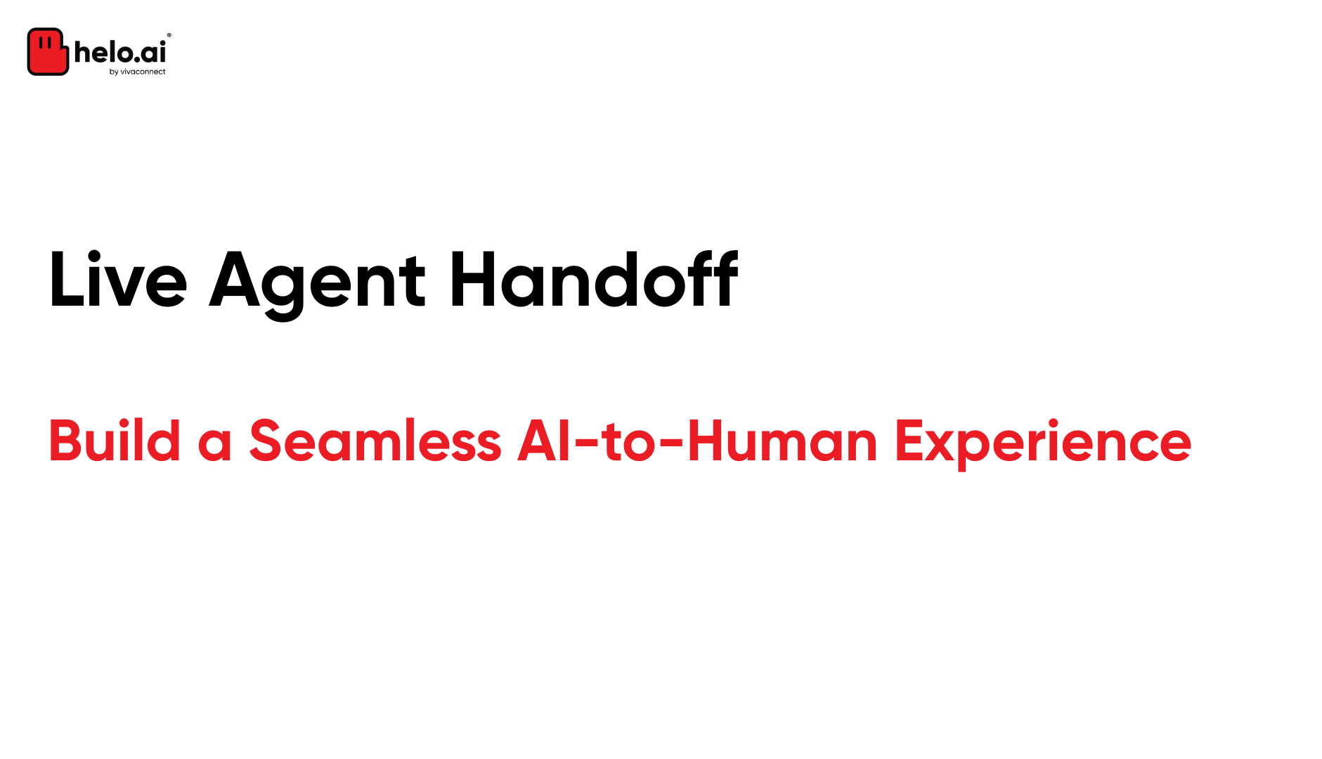 Live Agent Handoff